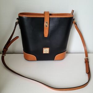 Dooney & Bourke Black and Brown Crossbody Bag